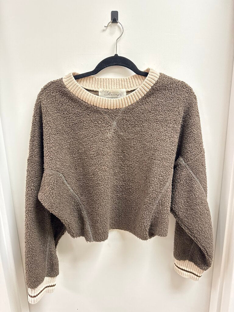 Vintage Havana Chocolate Cropped Sweatshirt