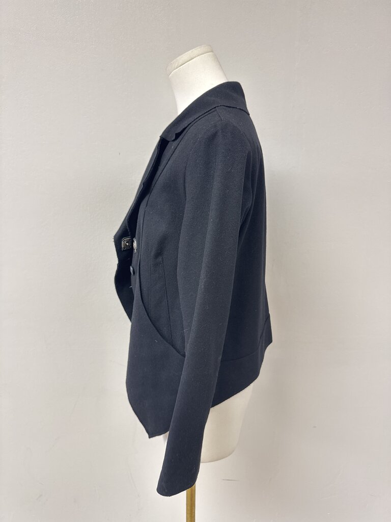 Anna Brown Black Wool Cropped Jacket