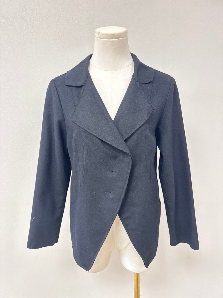 Anna Brown Black Wool Cropped Jacket