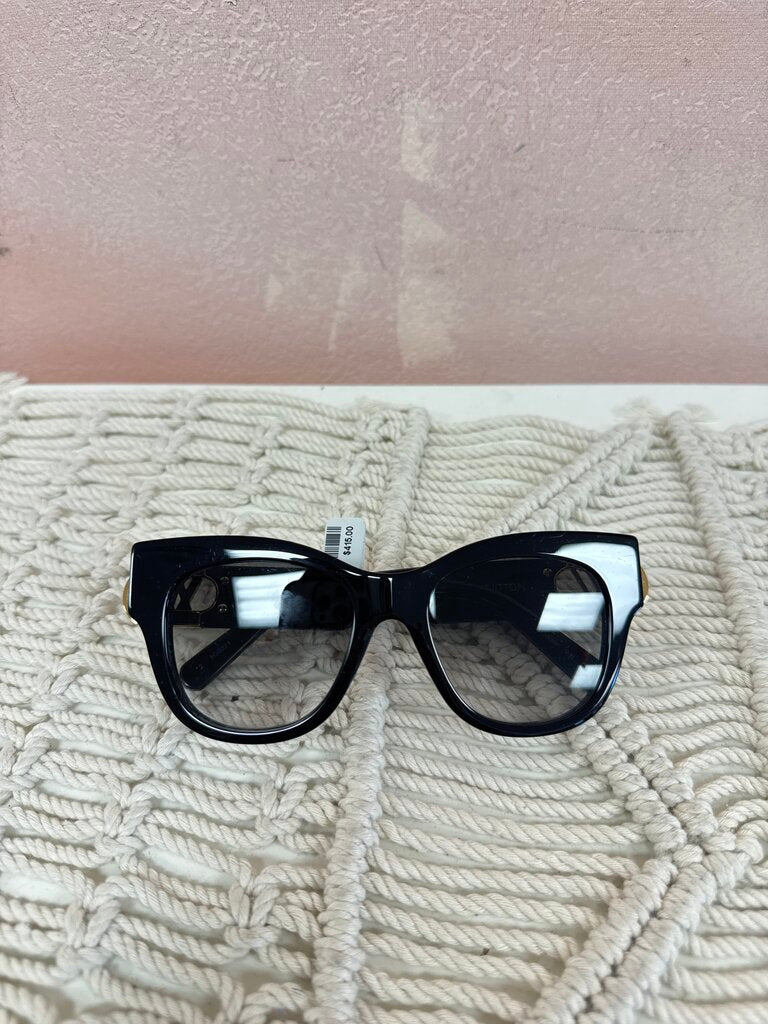 Louis Vuitton Black Link Icon Cat Eye Sunglasses w/Box