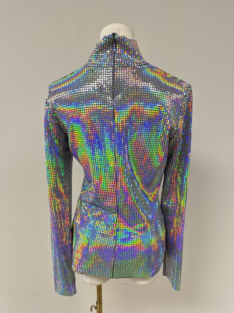MSGM Mirror Ball Mock Neck Top