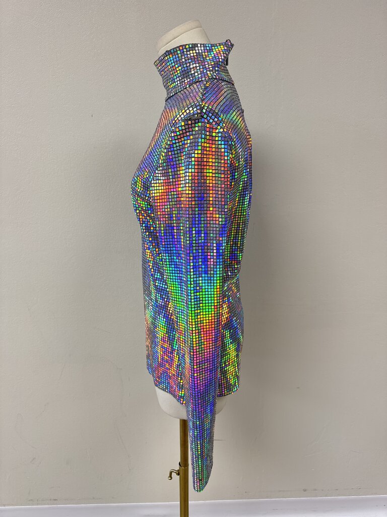MSGM Mirror Ball Mock Neck Top