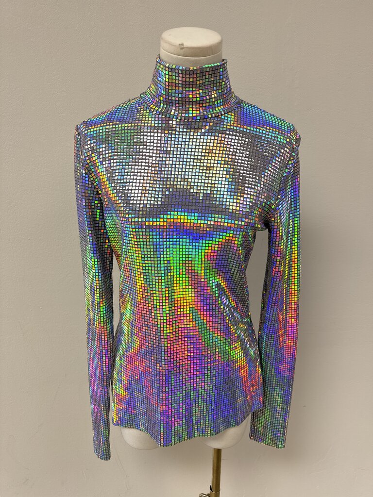 MSGM Mirror Ball Mock Neck Top
