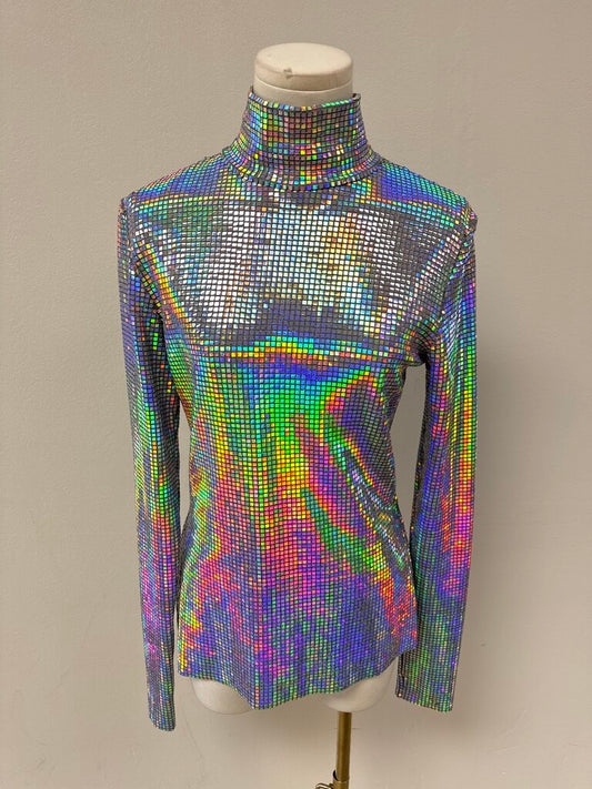 MSGM Mirror Ball Mock Neck Top