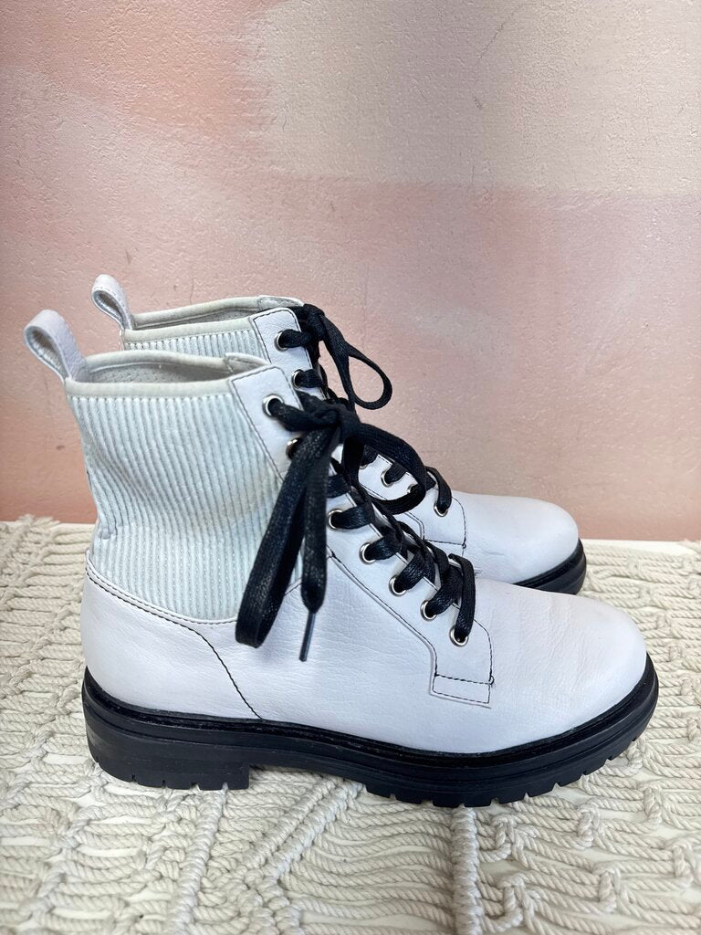 Silent D White Combat Boot