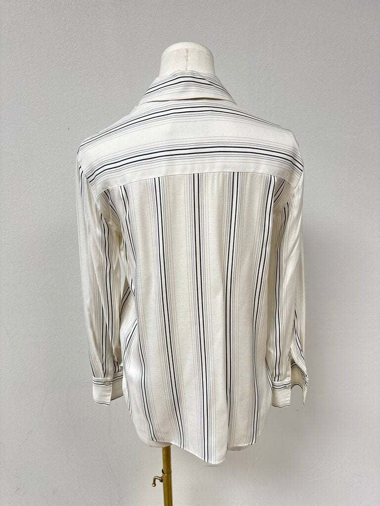 Vince Ivory Striped Button Up
