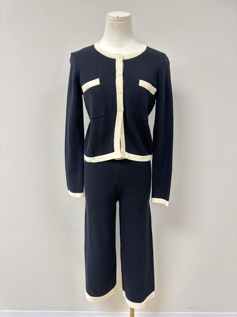 Sunday's Black Knit Cardigan and Pant NWT