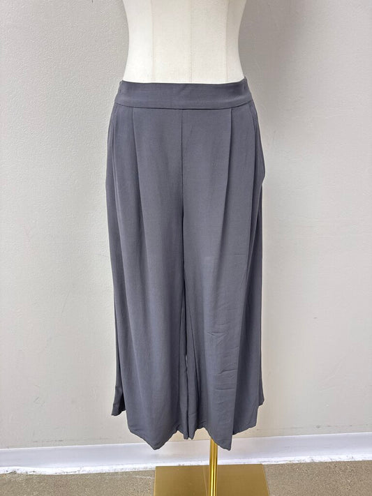 Eileen Fisher Grey Wide Leg Pull On Pant