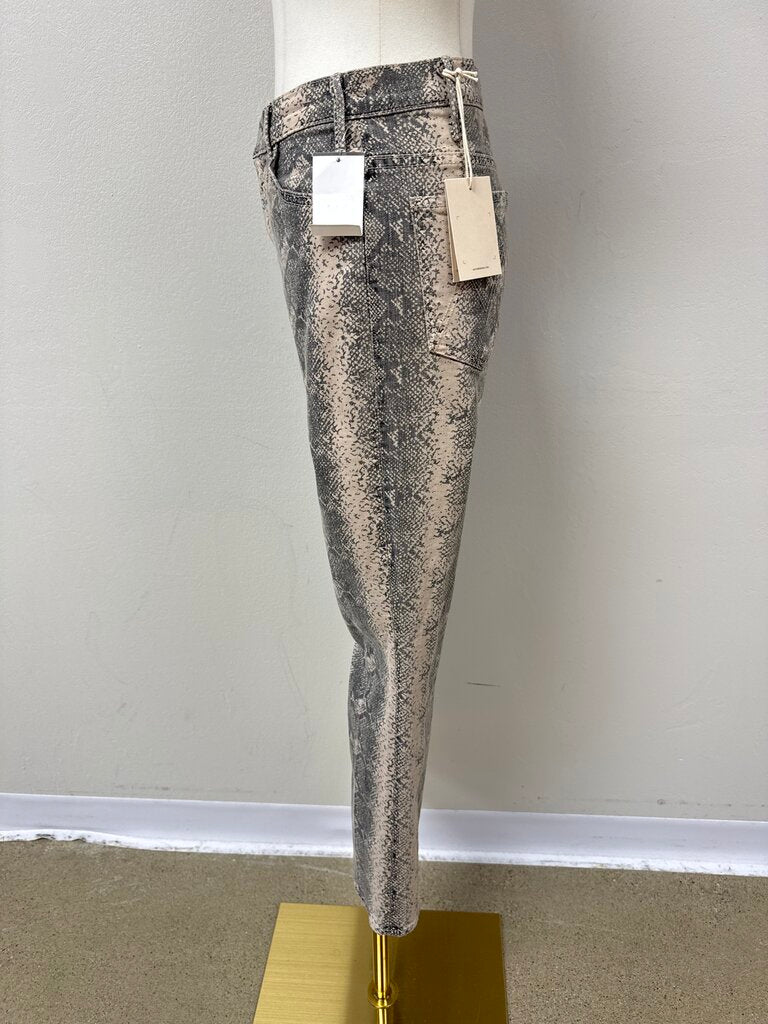 Mother Beige Snake Print Jean NWT