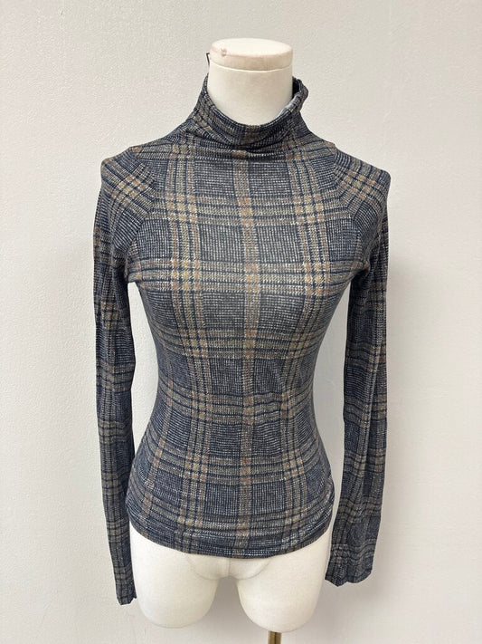 rag & bone Plaid Tissue Turtleneck