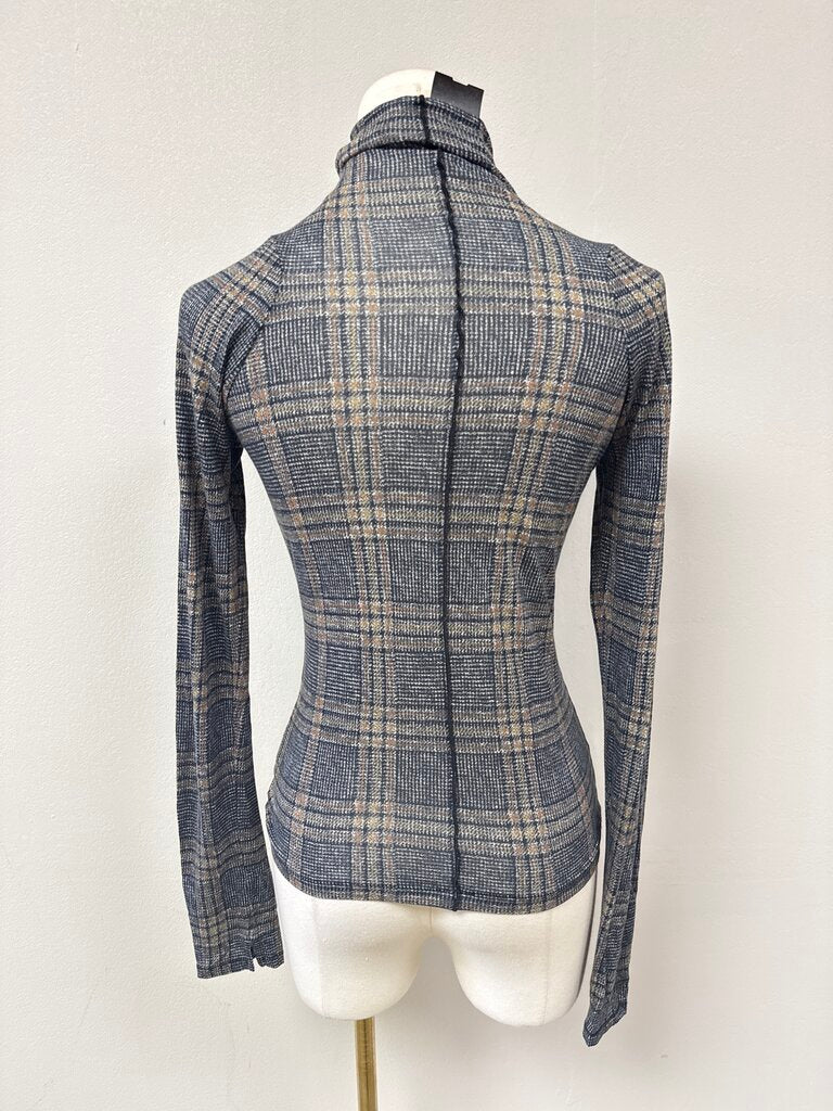 rag & bone Plaid Tissue Turtleneck