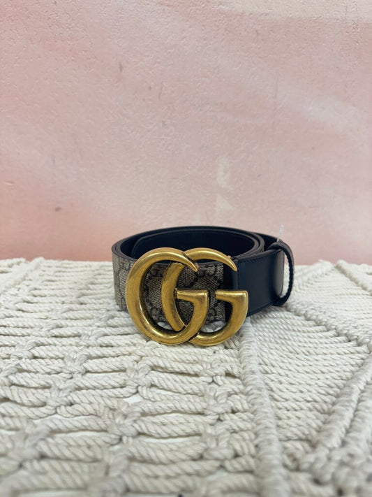 Gucci Monogram Marmont Belt w/Dustbag
