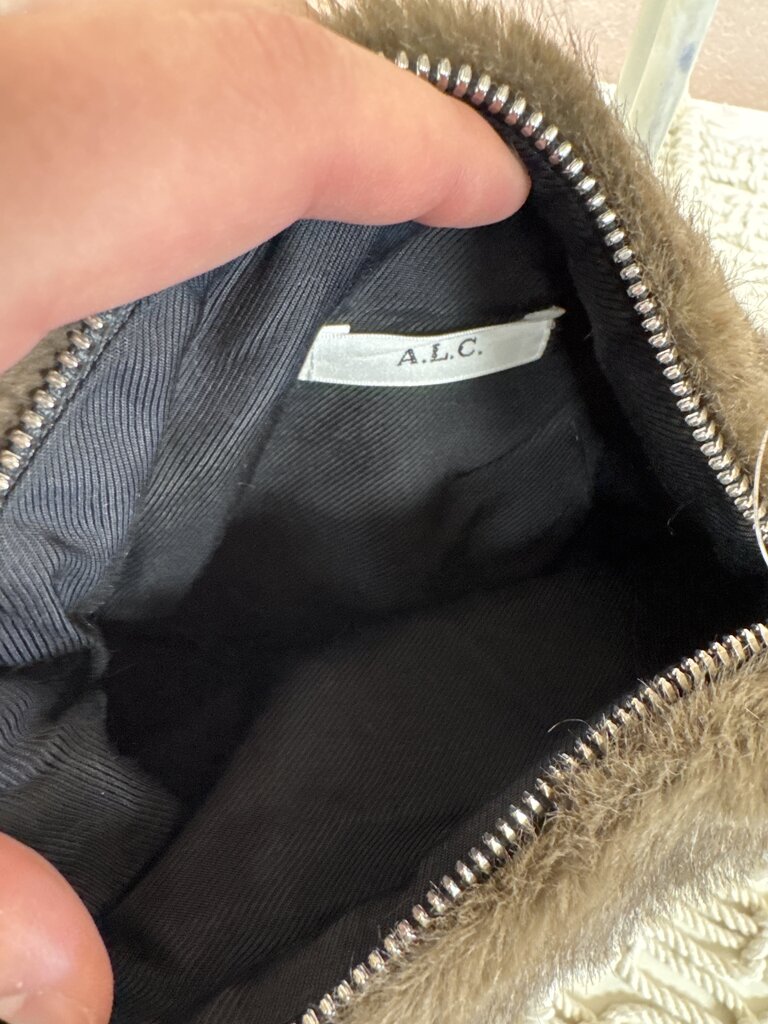 A.L.C. Brown Faux Fur Clutch