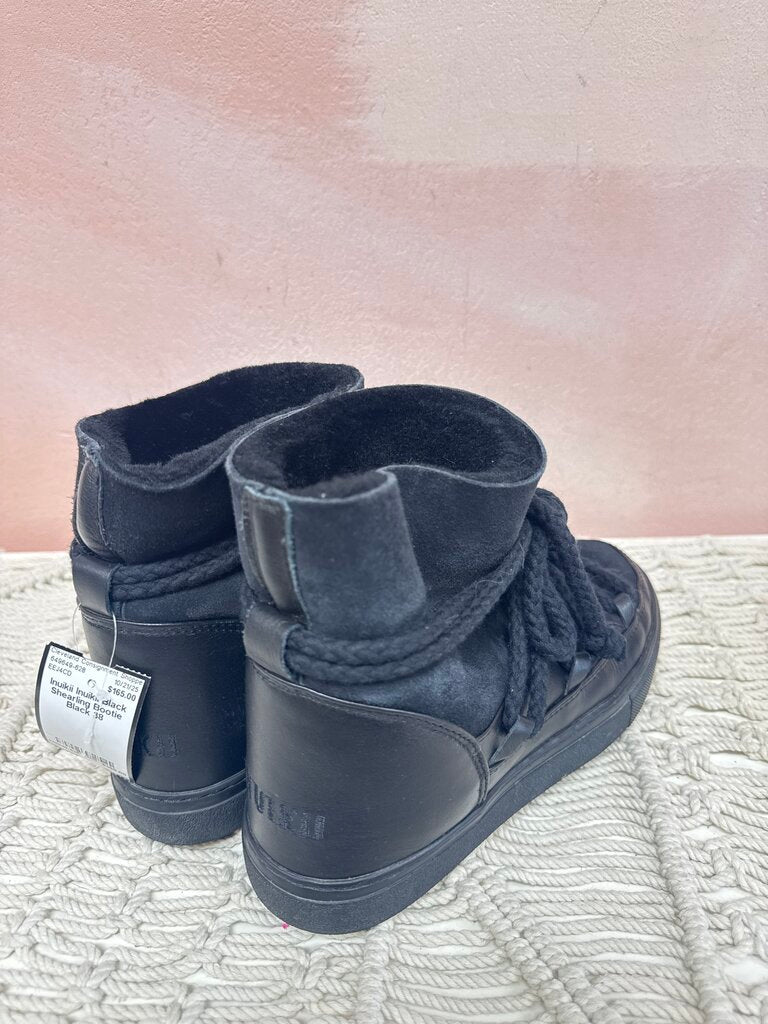 Inuikii Black Shearling Bootie