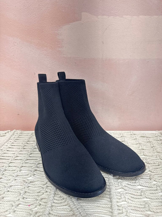 Eileen Fisher Black Mesh Bootie