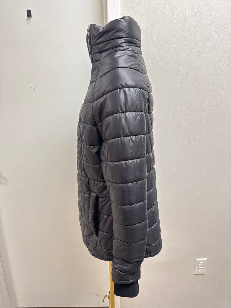 Metamorphoza Black High Neck Puffer Coat