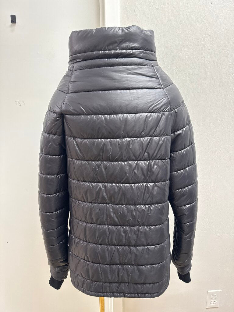 Metamorphoza Black High Neck Puffer Coat