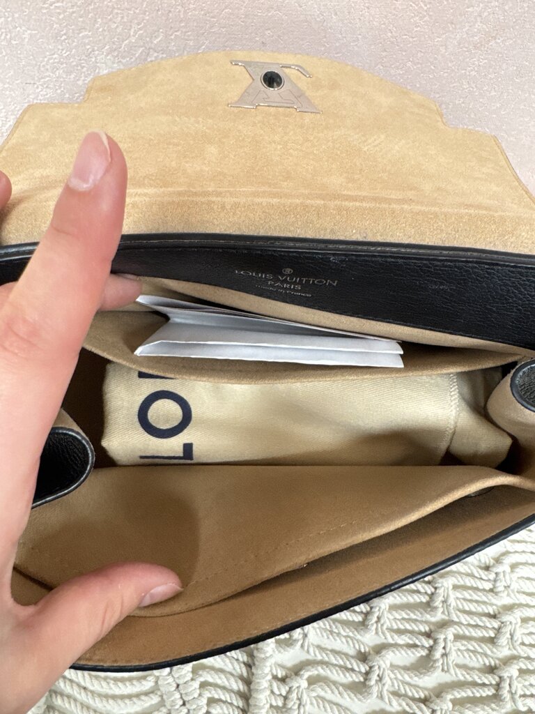 Louis Vuitton Black Taurillon LockMe Ever BB w/Dustbag and Box (OG $1600 now 20% off)