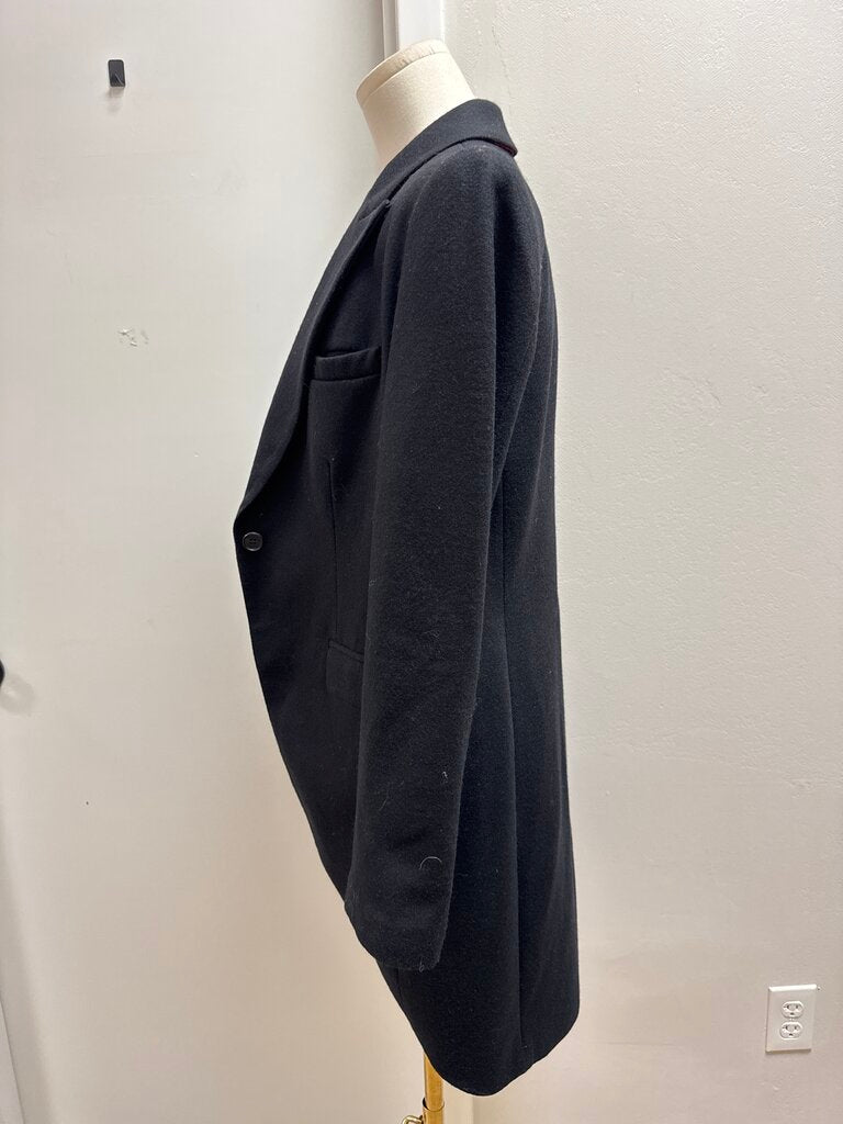 Kal Rieman Black Wool Overcoat