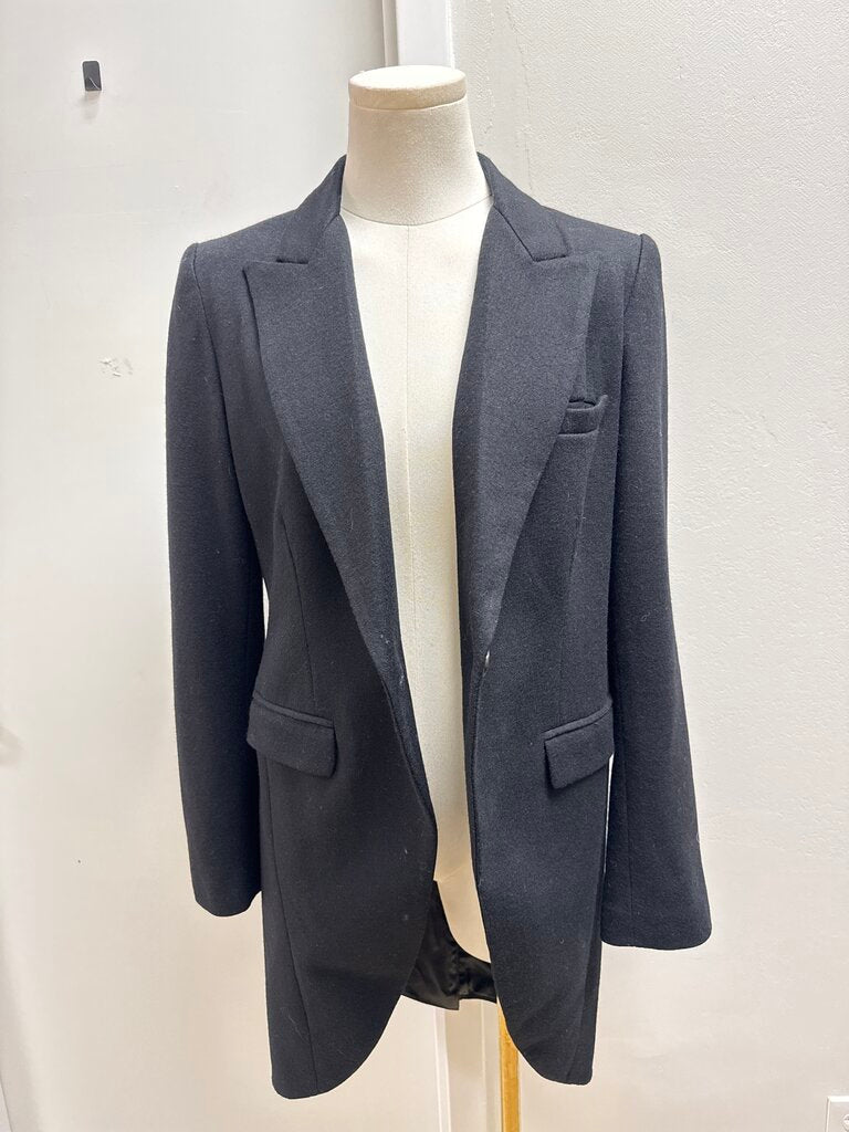 Kal Rieman Black Wool Overcoat