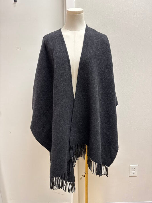 Ralph Lauren Charcoal Herringbone Cape