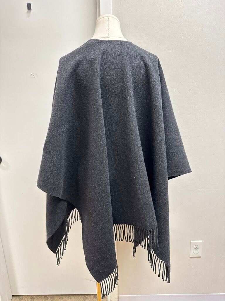Ralph Lauren Charcoal Herringbone Cape