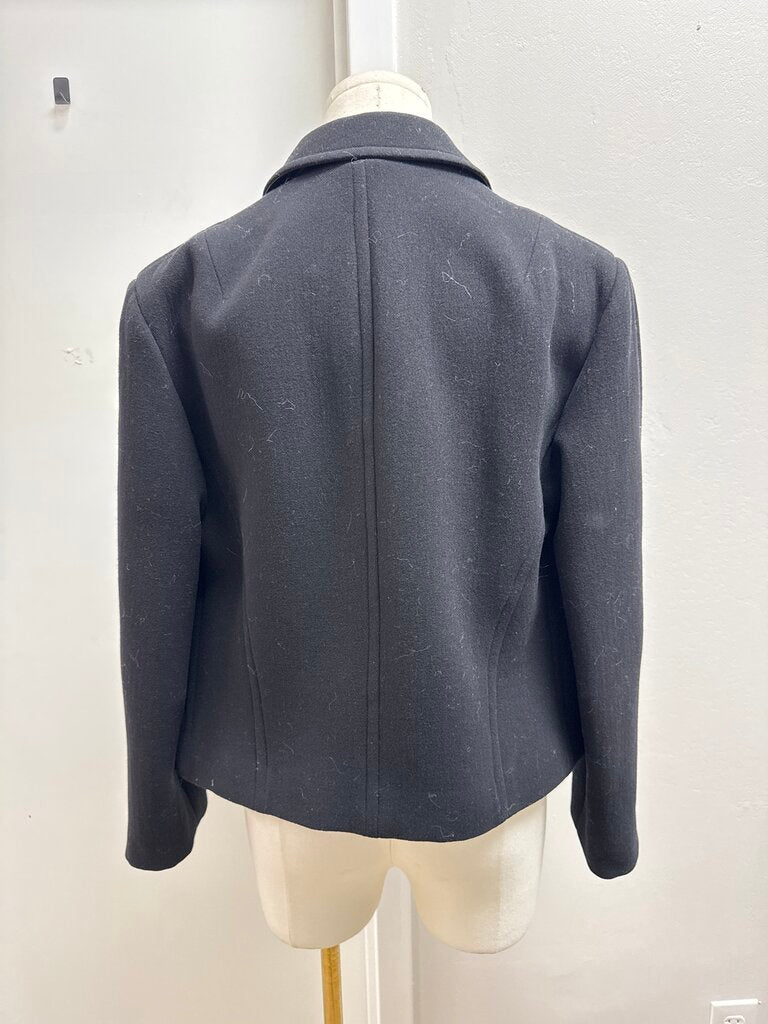 Donna Karan Black Wool Cropped Jacket