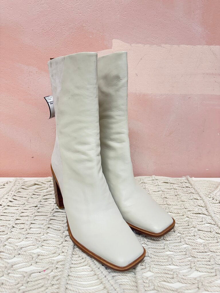 Franco Sarto White Midi Boot w/Box