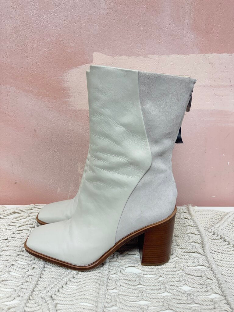 Franco Sarto White Midi Boot w/Box