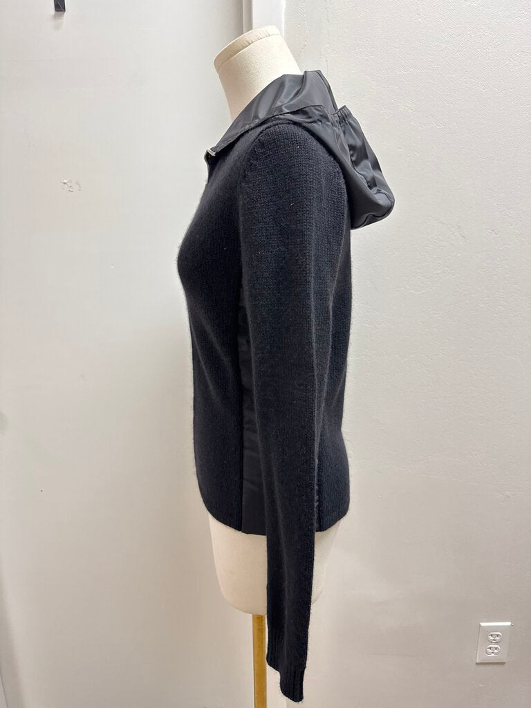 Michael Kors Black Knit Zip Up Jacket