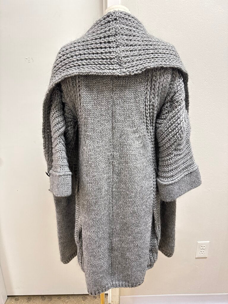 Tricot Chic Grey Sweater Coat