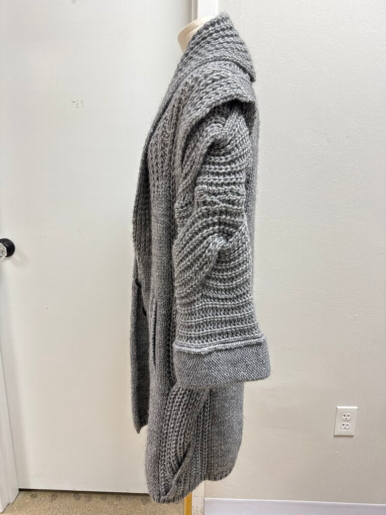 Tricot Chic Grey Sweater Coat