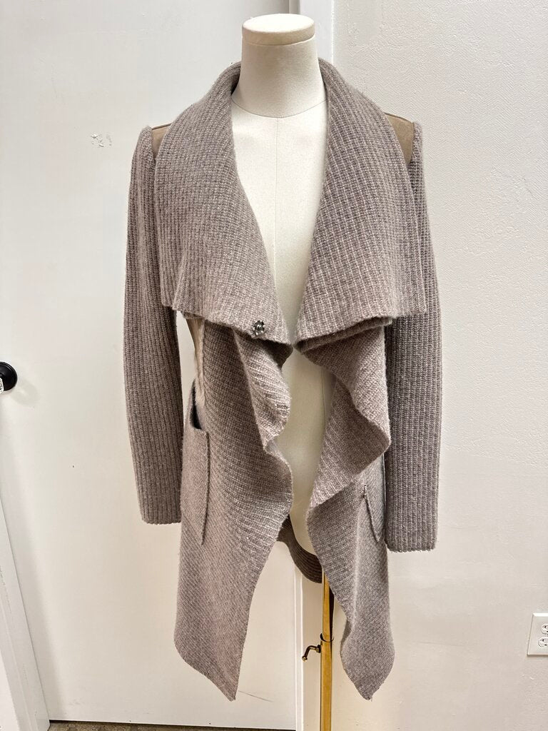 Artico Taupe Suede, Shearling and Cashmere Coat