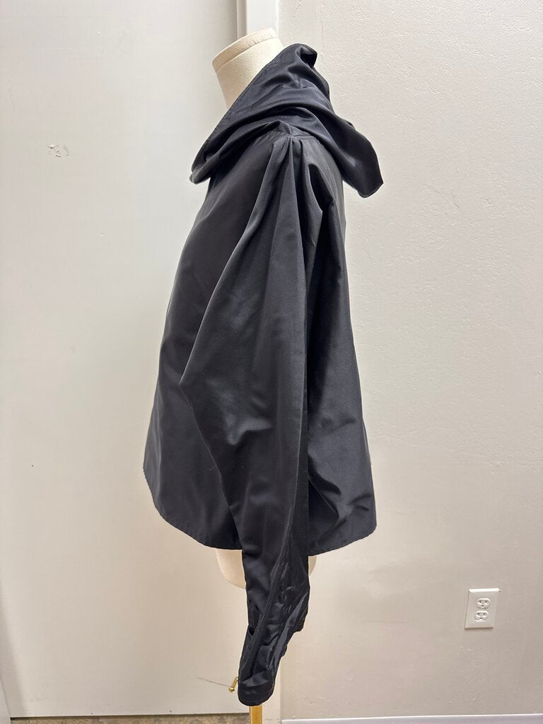 Donna Karan Black Nylon Pull Over Jacket