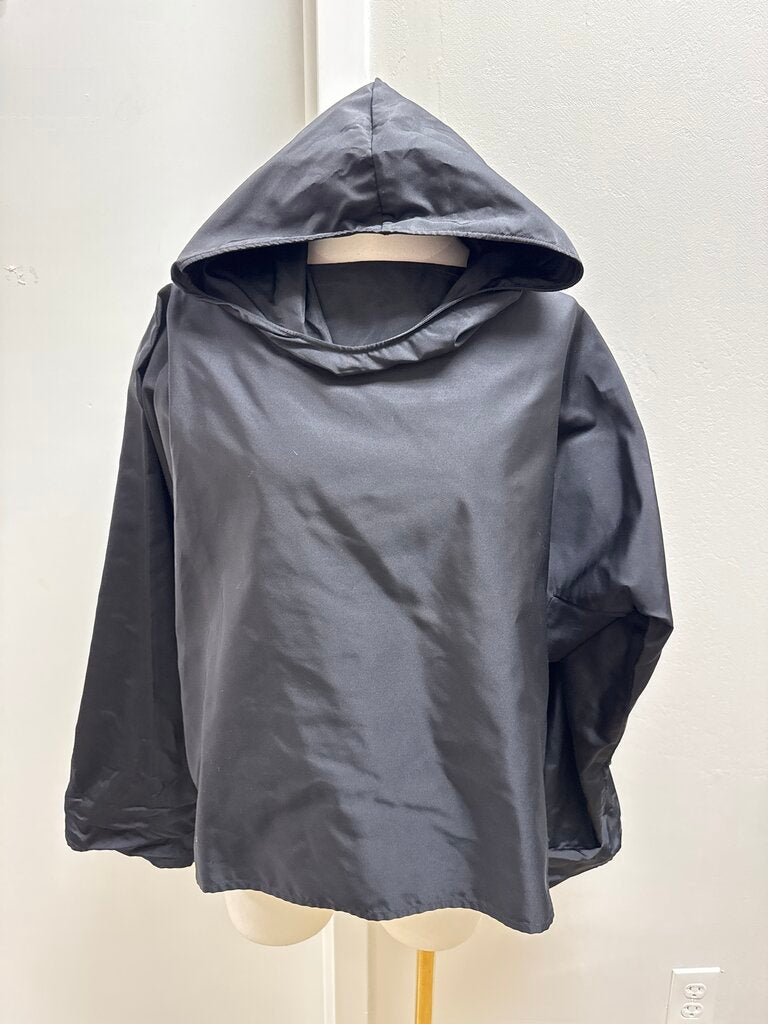 Donna Karan Black Nylon Pull Over Jacket