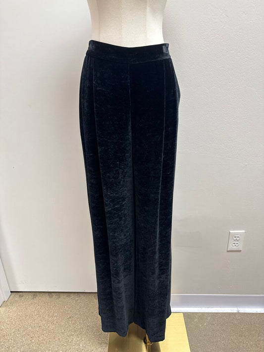 Escada Black Velvet Wide Leg Pant