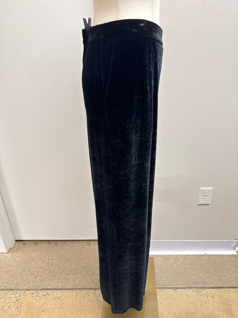 Escada Black Velvet Wide Leg Pant