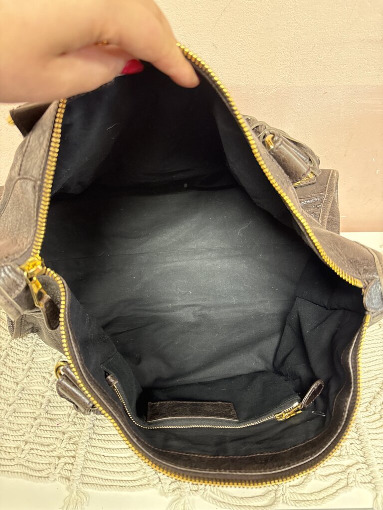 Balenciaga Brown Leather Work Tote