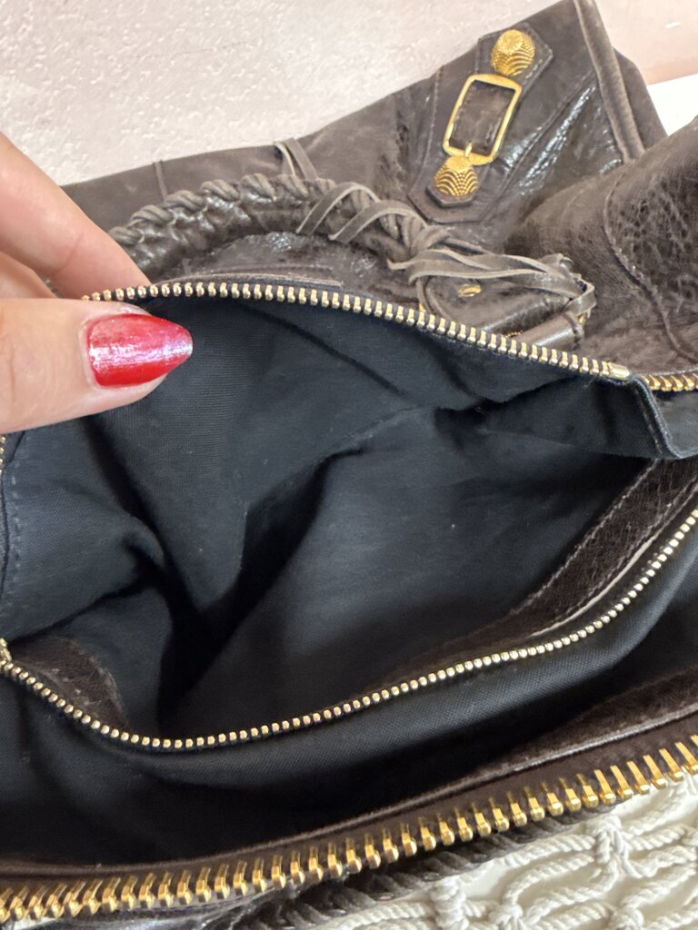 Balenciaga Brown Leather Work Tote