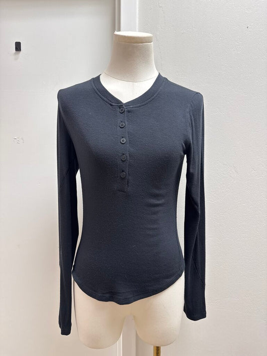 Lululemon Black Ribbed Henley