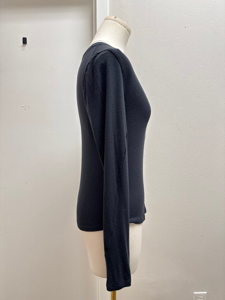 Lululemon Black Ribbed Henley