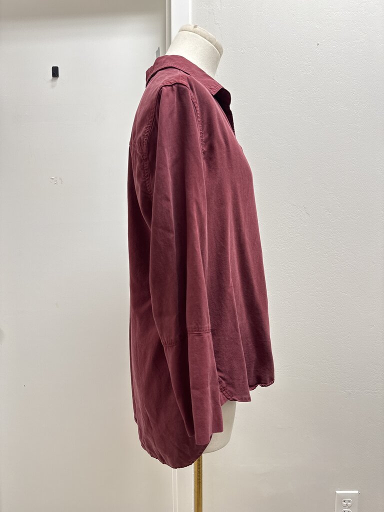 Bella Dahl Maroon Button Up