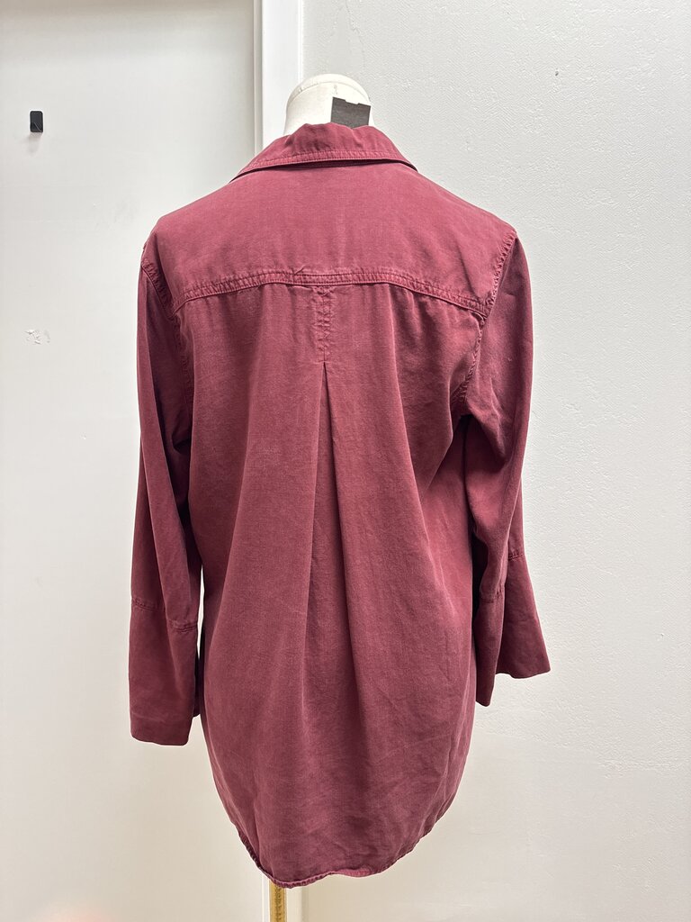 Bella Dahl Maroon Button Up