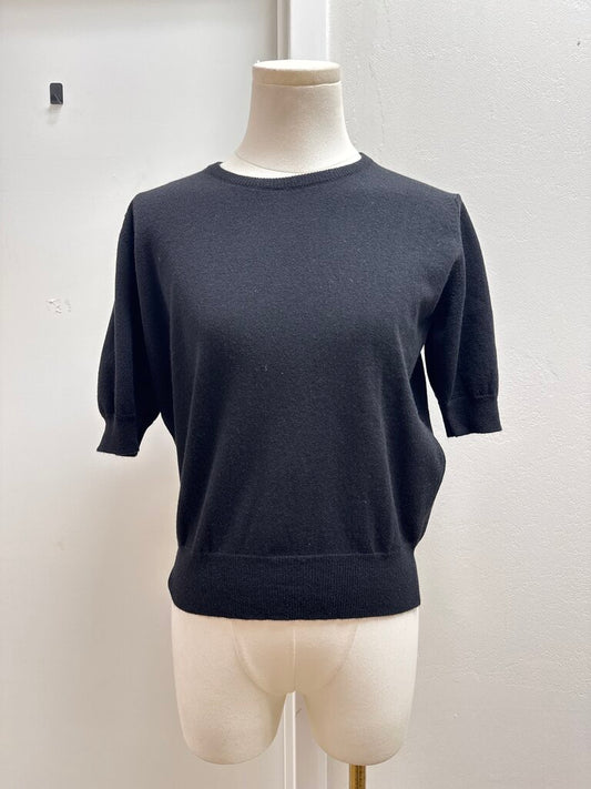 Cashmeres Black Short Sleeve Top