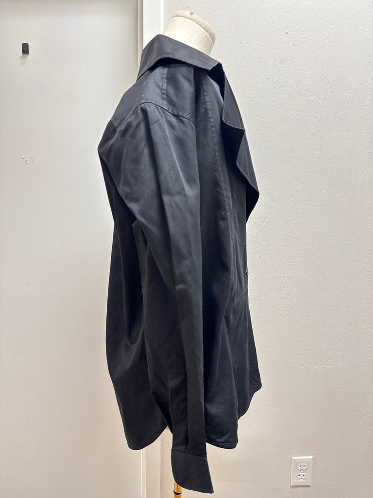 Celine Black Crossover Button Up