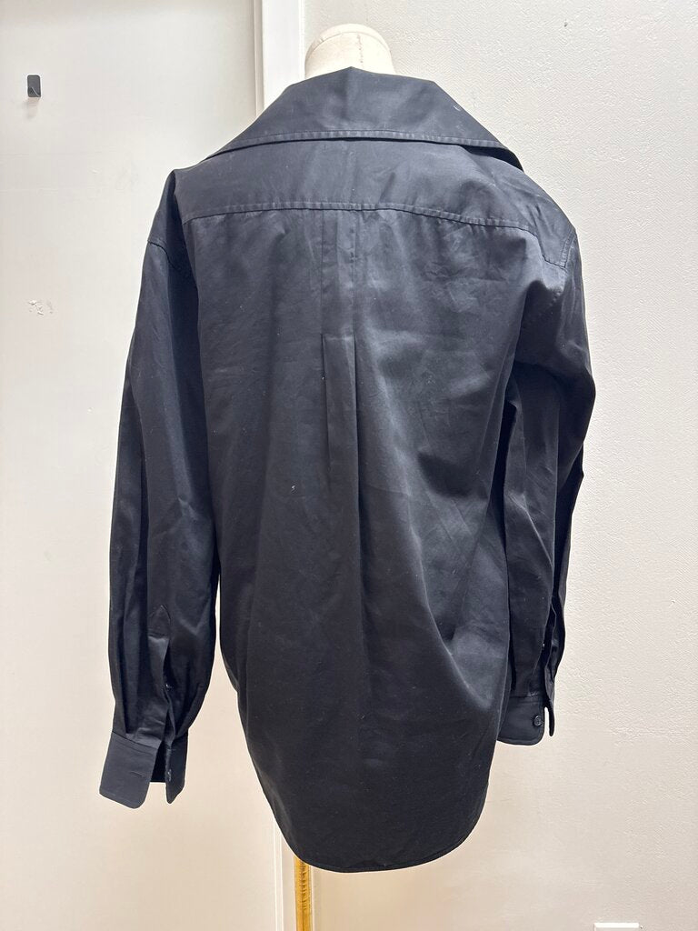 Celine Black Crossover Button Up