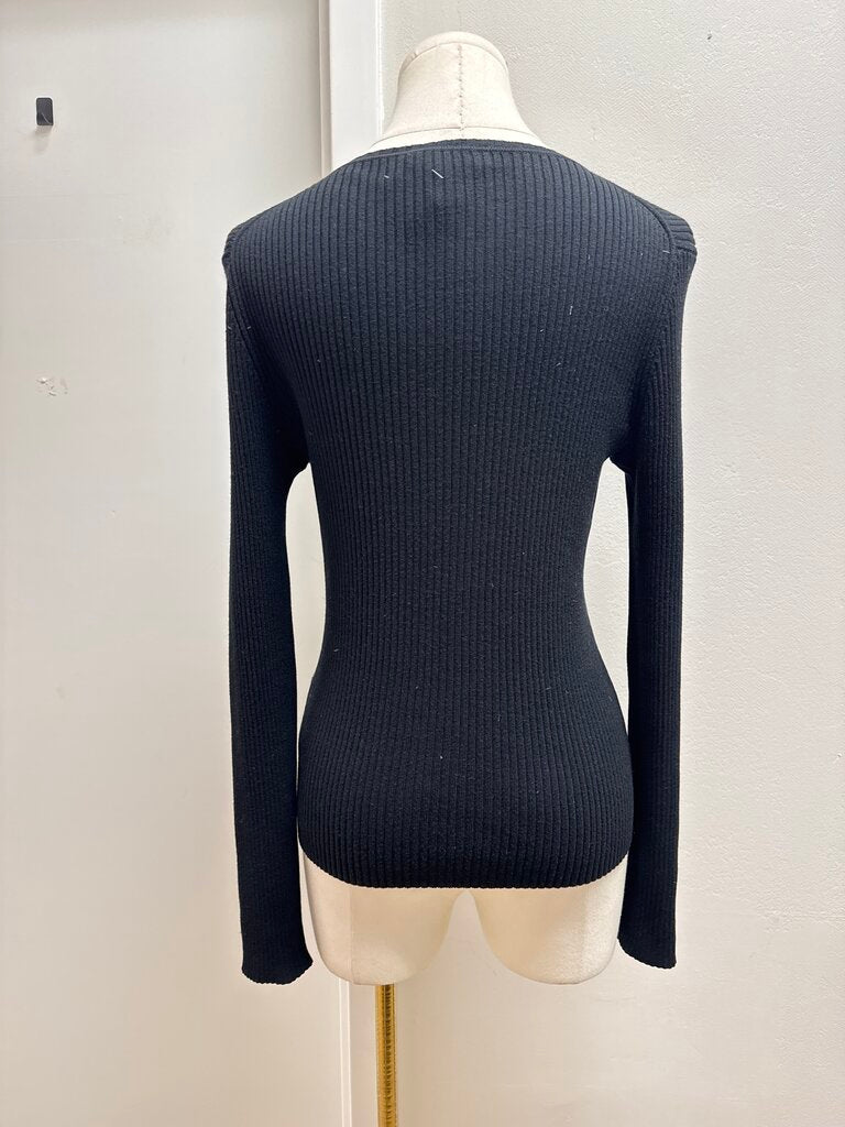 Escada Black Ribbed Top