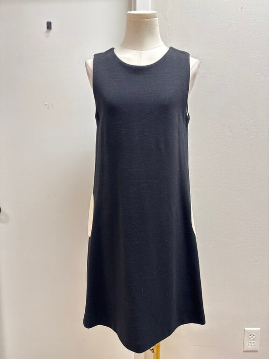 Lisa Perry Black and Polka Dot Knit Dress