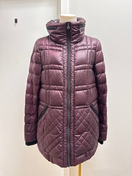 Bernardo Maroon Quilted Puffer