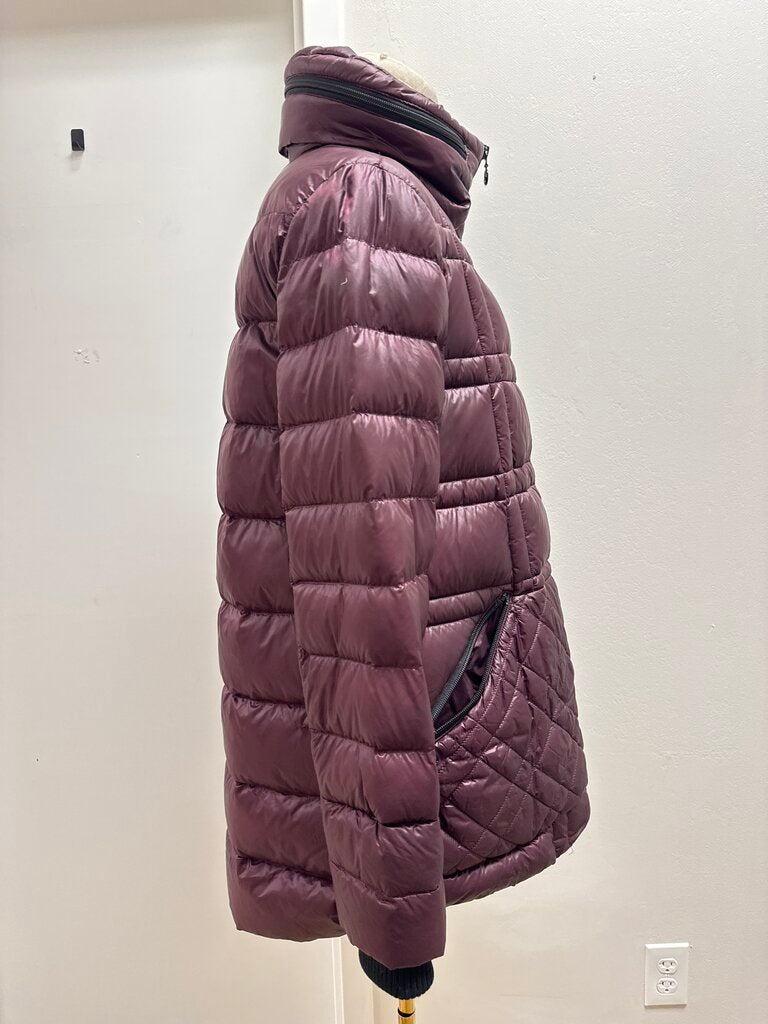 Bernardo Maroon Quilted Puffer